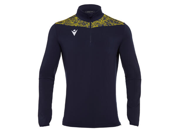 Tiber 1/4 Zip Top NAV/YEL S Stilren treningsgenser - Unisex 